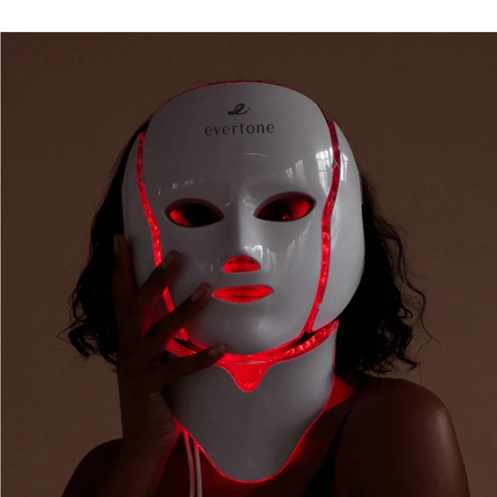 Great used condition, Evertone OMNIGLOW LED FACE & Neck mask. 7 LED colors - Picture 7 of 12